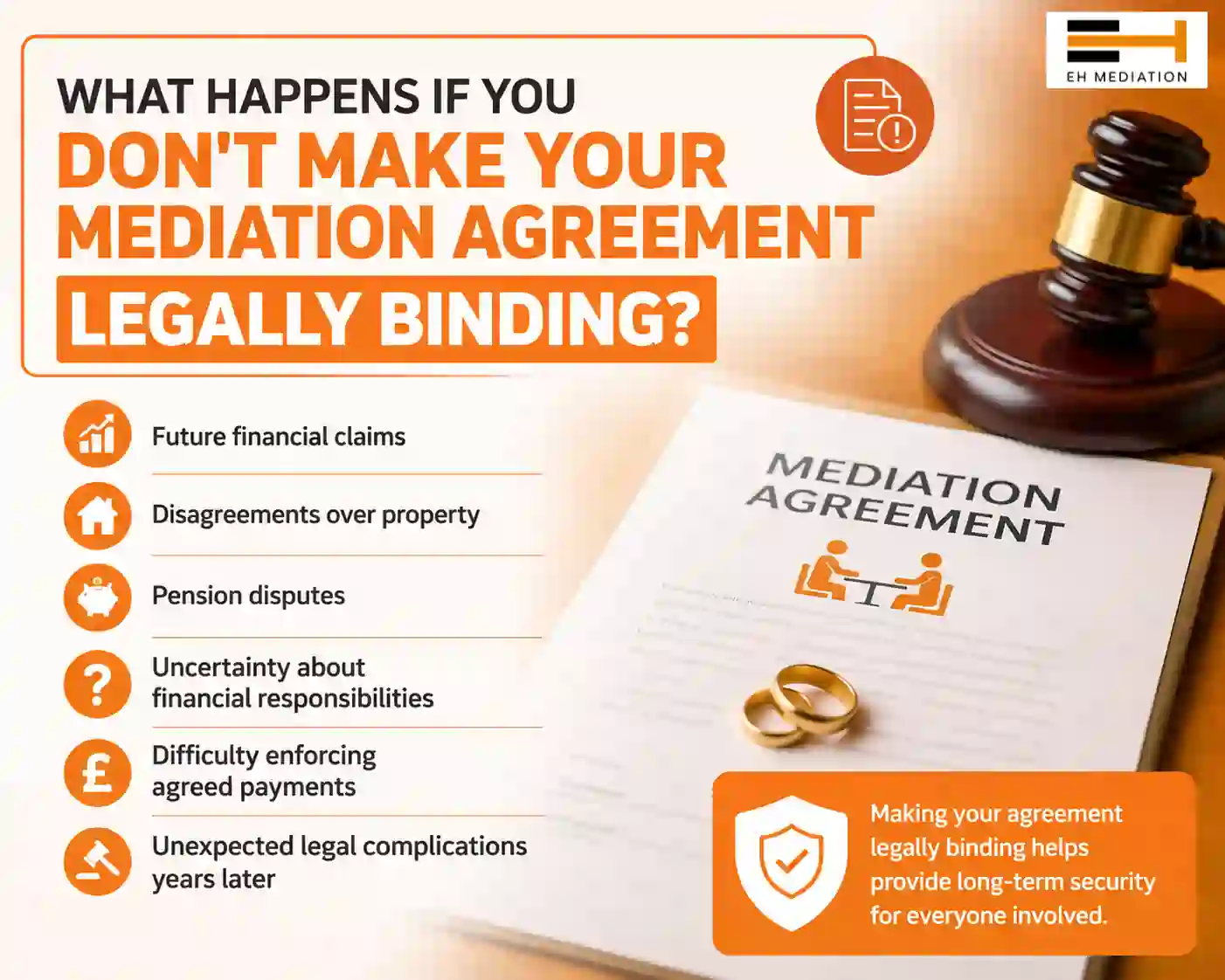 What Happens If You Don't Make Your Mediation Agreement Legally Binding Stourport-on-Severn?